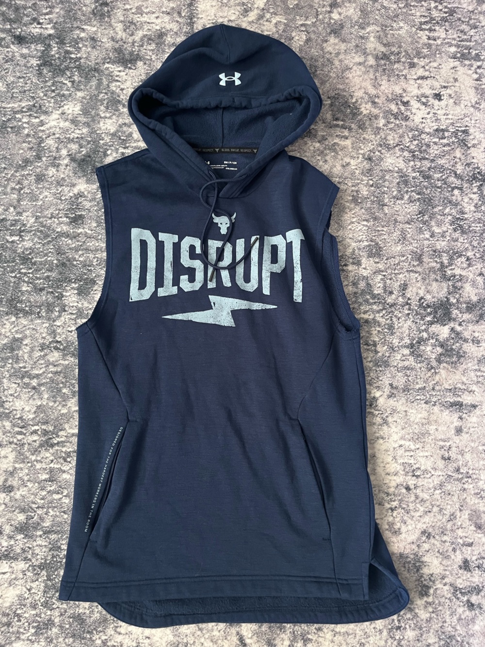 Under Armour Navy Sleeveless 'DISRUPT' Hoodie